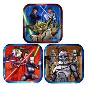 Star Wars   The Clone Wars Dessert Plates 8ct  Toys & Games   