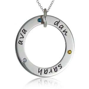  Swank Mommy Personalized Three Name Loop Necklace with 