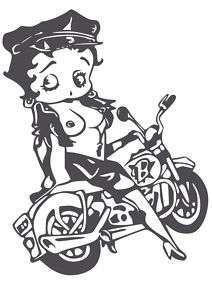 Betty Boop Stickers on Betty Boop Vw Chopper Hot Rod Motorcycle Decal Sticker
