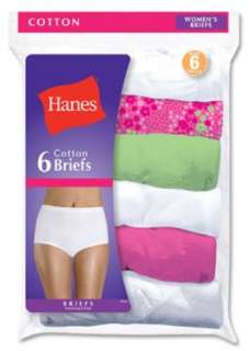  Hanes Womens Cotton Briefs Pastel Assorted 6 Pack Asst 