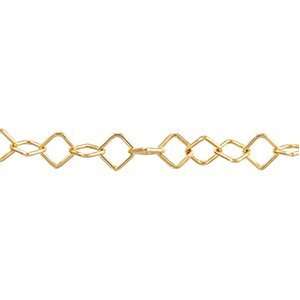  14k Yellow Gold Trace Square Chain Necklace 17 Inch 