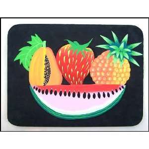   Tropical Fruit Placemats   Set of 4   Handcrafted in Haiti   12 x 15