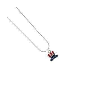 Mini USA Uncle Sam Hat Snake Chain Charm Necklace [Jewelry]