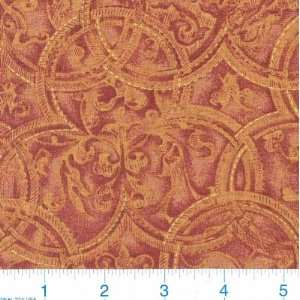   Floral Floral Rings Rust Fabric By The Yard Arts, Crafts & Sewing