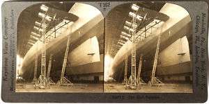 Keystone Stereoview Graf Zeppelin, Hanger, Lakehurst NJ  