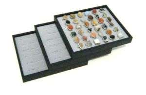 Pieces 36 Ring Grey Insert Black Jewelry Display Tray  