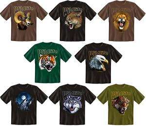 Shirt original Rahmenlos Wildlife Tiere T Shirts Wolf  