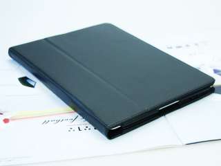 iPad 2 Leder Schutzhülle Schutztasche Tasche Schwarz  