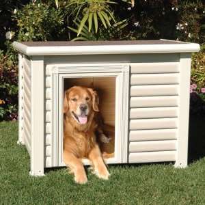   Country Club Cabin Dog House in Cream / White