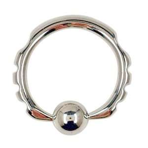   Gauge 5/8 316L Surgical Steel Side Notched Captive Ring Jewelry