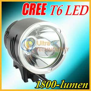   T6 LED 1800Lm Bicycle Headlamp light+Rubber ring+Headband New  