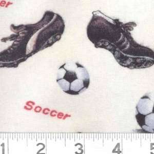   : 45 Wide Flannel Soccer Fabric By The Yard: Arts, Crafts & Sewing