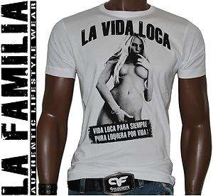 LA VIDA LOCA☆►T Shirt DE PUTA LOCA MADRE La Familia Camiseta 