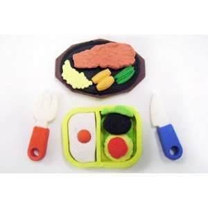  4 Piece Meal Time Erasers Toys & Games