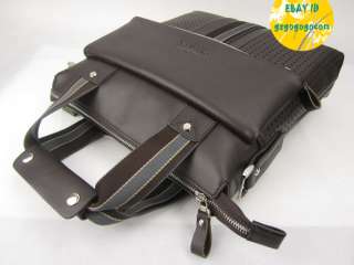 Mens handle genuine Leather Shoulder bag briefcase 242  