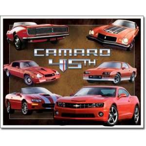  Camaro 45th Anniversary Metal Tin Sign 16W X 12.5H: Home 