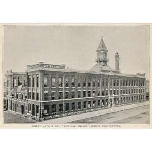  1893 Print Joseph Loth Ribbon Factory New York City 