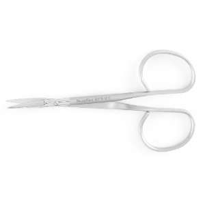   Scissors, 4 (10.2 cm), curved, standard pattern, ribbon type Health