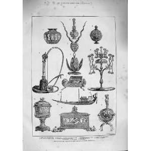   1876 Prince Wales Presents Kensington Gold Surahi Khus: Home & Kitchen