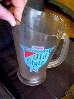 Vintage Old Style Heilemans Beer Pitcher Frosted Lexan  
