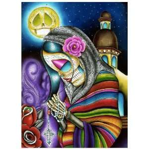  Pray For Us by Dave Sanchez Mexican Sugar Skulls Fine Art 