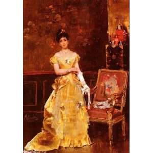  FRAMED oil paintings   Alfred Stevens   24 x 34 inches 