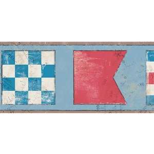  Brown Nautical Flag Wallpaper Border: Patio, Lawn & Garden