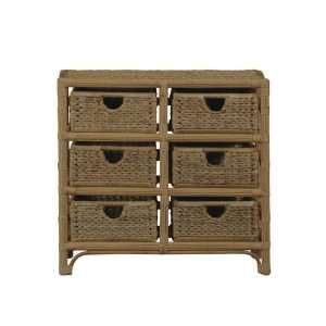  Banana Leaf Double Six drawer Storage Chest: Home 
