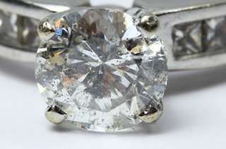 00 CT I(2) H Round Cut Solitaire Diamond Engagement Ring 14K White 