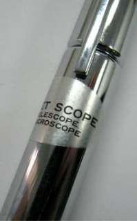 OLD COMBINATION POCKET TELESCOPE 8X, MICROSCOPE 30X SCOPE BOX 