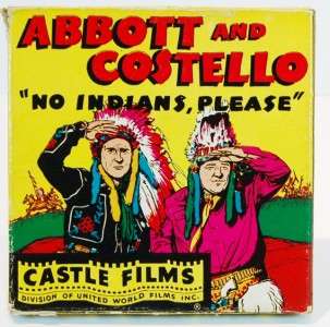 Film 8mm CASTLE Abbott & Costello NO Indians Please 808  