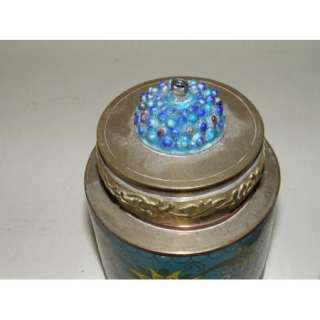 Chinese Cloisonne Tea Caddy  