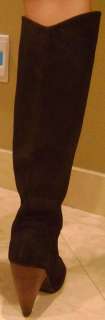 Steve Madden Brown Suede leather boots pumps heels shoes knee high 