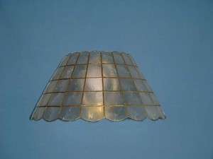 Genuine Capiz Shell Natural Color 16 inch diameter Basic Lamp Shade 