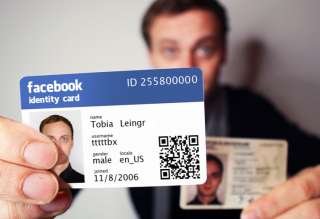 Facebook Identity Card   Custom Made   No more Id   Show your Facebook 