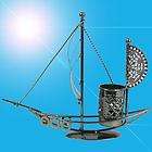 new mini metal pen container ship gift sail art 8034