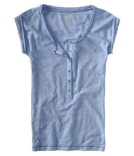 Aeropostale womens 1/2 snap down top henley shirt   Style 4879  