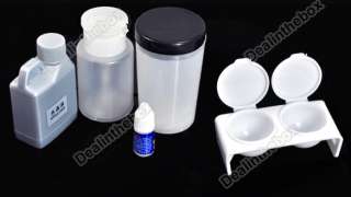 Acrylic Powder Liquid UV Primer Glitte Nail Art Tips File Set Brush 