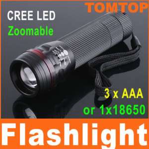 Waterproof CREE LED Flashlight Torch Zoomable 3 Mode  