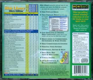 BIBLE LIBRARY Micro Edition from Ellis SelectSoft for Windows 98 ME 