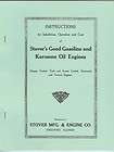 Stover Gasoline and Kerosene Engine Instruction Manual Horizontal 