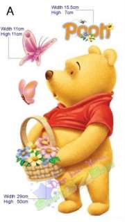 DISNEY WINNIE THE POOH ♥ REMOVABLE WALL DECAL STICKERS  