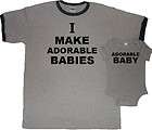 Make Adorable Babies New Dad Father Baby Funny T shirt Fathers Day 