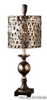 UTTERMOST ALITA CHAMPAGNE METAL SHADE BUFFET TABLE LAMP  