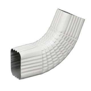Amerimax Home Products 3 in. x 4 in. White Aluminum Downspout B Elbow 