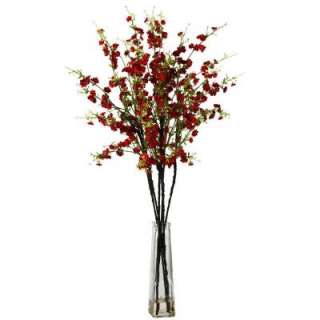  Blossoms with Vase Silk Flower Arrangement 1193 RD at The Home Depot