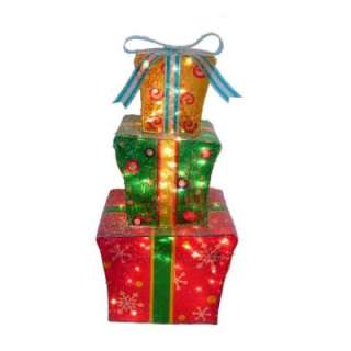 Home Accents Holiday 30 In. 100 Light PVC Beads Square Stack Presents 