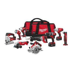 Milwaukee M18 Lithium Ion Cordless 9 Tool Combo Kit 2696 29 at The 