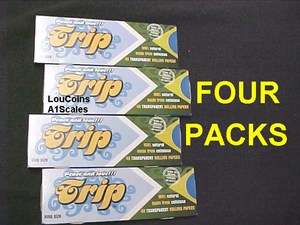 TRIP King Size Clear Cellulose Rolling Papers x 4 packs  