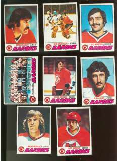 1977 / 78 Topps HOCKEY Cleveland BARONS Team lot of 8 NM/MT  